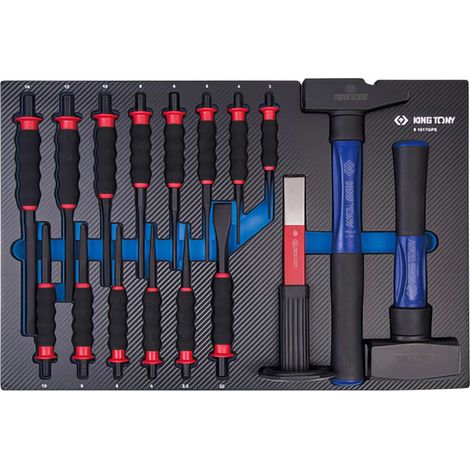 Module de servante 17 outils de frappe – Dimensions 560 x 375 mm – Pour travaux de frappe professionnels – Organisé pour accès rapide – King Tony