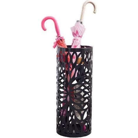 Porte-parapluies pour la maison ou l'hôtel, seau à parapluies creux, égouttoir multifonctionnel noir (1/5)