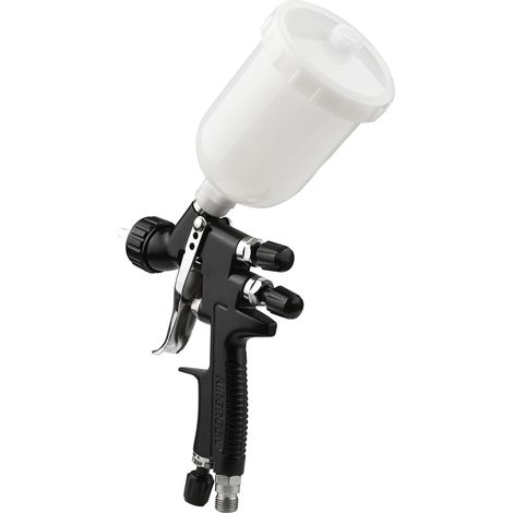 Kit de pistolet pulvérisateur à air HVLP 1,0 mm avec godet à fluide 250 cc, pulvérisateur de peinture à alimentation par gravité, mini pistolet pulvérisateur de peinture portatif à 360 degrés pour ré (1/5)