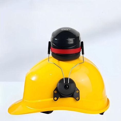 Casque anti-bruit pouvant se fixer sur un casque de sécurité, protections auditives industrielles, réduction du bruit sur les chantiers, ajustable comme on veut, plus besoin de s'en tenir aux casques (1/5)