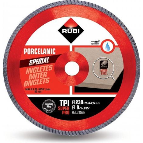 RUBI 31967 TPI 230 SUPERPRO Disco Diamante Corte Inglete - ref: 31967
