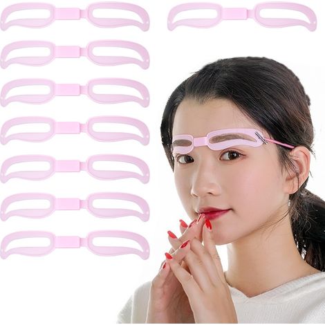 Kit de 8 pièces pour sourcils, gabarit de mise en forme, espacement ajustable, outils de maquillage DIY pour débutants, outil pour maquiller les sourcils (1/5)