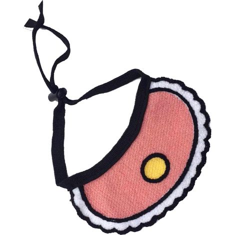 Bavoir-écharpe/collier ajustable pour chat et chien, motif cœur mignon (rose taille S) (1/5)