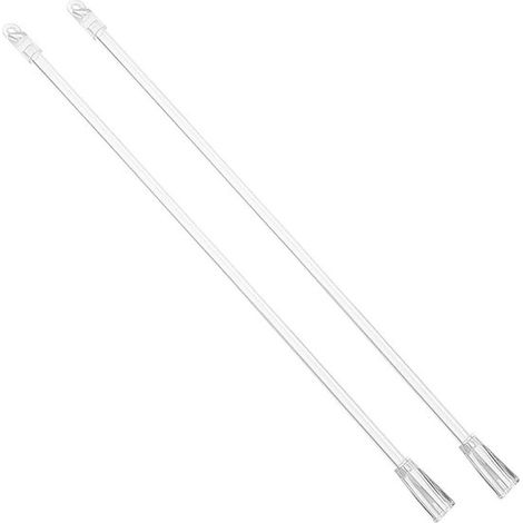 Barra de cortina de repuesto - Juego de varita mágica - Control de persianas - Compatibilidad universal - 2 piezas de 38 cm - Transparente (1/5)