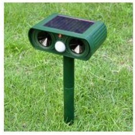 Répulsif oiseau Ultrason, Répulsif Animaux Alarme Sonore et Visuelle, Charge de Solaire. (1/4)