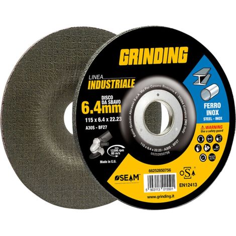 GRINDING INDUSTRIALE DISCO SBAVO FERRO 115X6,4 - 5 pezzi