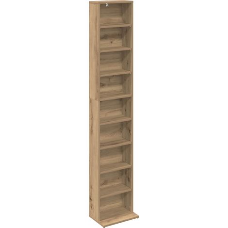 CD Regal Artisan-Eiche 33 x 23,5 x 175 cm Holzwerkstoff vidaXL (1/5)