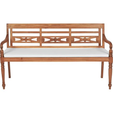 Maison Exclusive - Batavia Gartenbank mit Polstern 150 cm Teak (1/5)