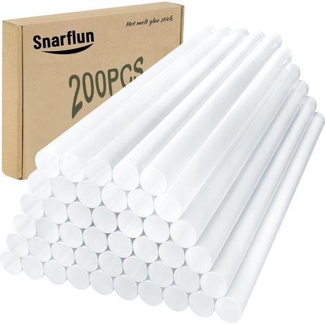 Lot de 200 Bâtons de Colle Chaude 7mm x 100mm – Colle Chaude Transparent, Séchage Rapide, Idéal pour Pistolet à Colle Chaude, Bricolage, Artisanat et Réparations (1/5)
