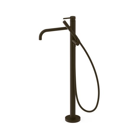 Mitigeur sur pied pour baignoire et douche1 colonne verticale Noir bronze - TRES 26247005KMB (1/2)