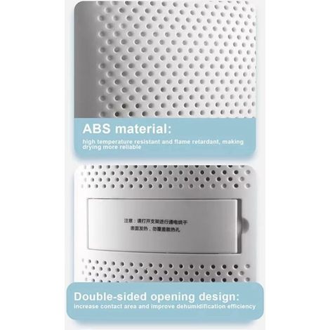1 color: White Material: ABS + US standard electronic AC110V Household moisture-absorbing dehumidifier bag. (1/5)