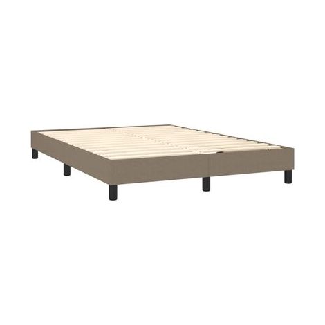 Sommier champignon avec matelas LED, couleur taupe, 140 × 190 cm, tissu, tissu doux et respirant, éclairage led d’ambiance, pour chambre, décor moderne, facile à assembler (1/5)