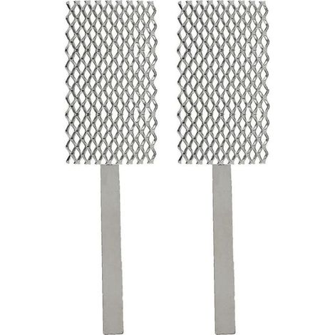 Lot de 2 anodes en titane platinées en maille 6 x 15 cm pour placage de bijoux en rhodium