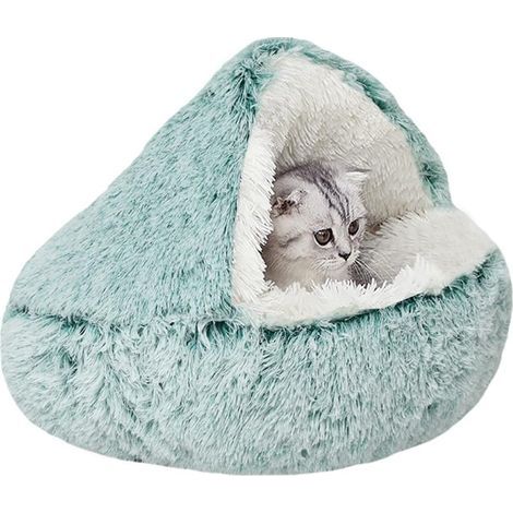 Cat Bed, Anti-Sagging Foam, Soft Plush, Donut, Dog and Cat (1/5)