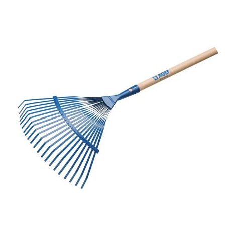 SCOPA GIARDINO A VENTAGLIO + MANICO 850 AGEF  ACCIAIO VERN/FAGGIO CM 38 H.CM 130