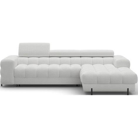 Canapé d'angle droit convertible Gris foncé allure contemporaine 285x99x181cm FILTRO (1/5)
