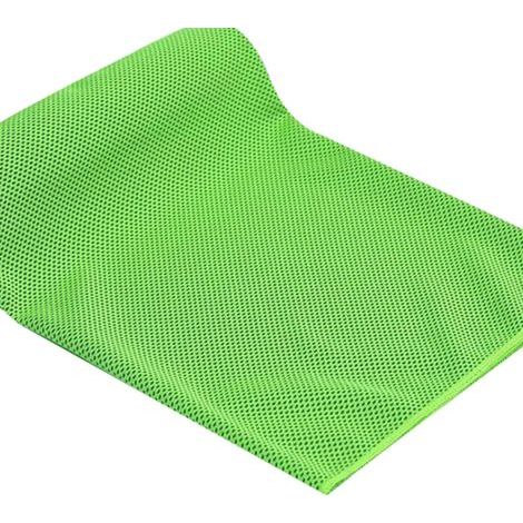 Serviette rafraîchissante, résistante aux couleurs, légère, douce et respirante, idéale pour le yoga, le sport, la course à pied, la salle de sport et le fitness. Verte, 30 x 80 cm / 11,81 x 31,5 pouc (1/5)