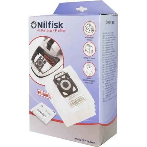 Scatola di 4 sacchetti igiene + pre filtri EXTREME/KING originali - Aspirapolvere - NILFISK - 1557165715492127900 (1/5)