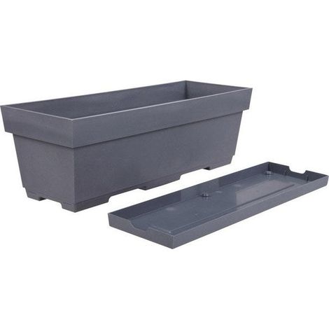 Pflanzkübel Esprit Toscane Dunkelgrau 500 x 180 x 167