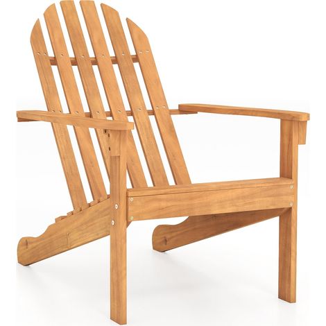 Silla Adirondack de madera de acacia, ergonómica, capacidad de 180 kg.