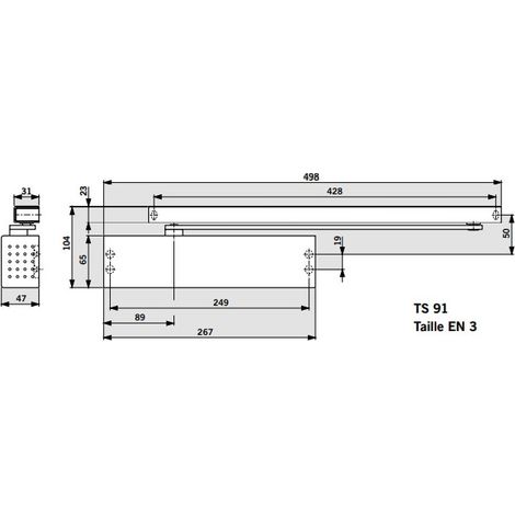 Dorma TS 91B cierrapuertas acabado plata alta calidad