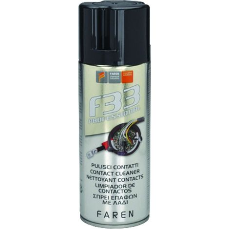 Pulitore disossidante per contatti elettrici F33 - 400 ml - 12 pz - FAREN