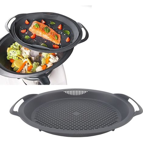Rubberskin Plateau à vapeur perforé résistant aux hautes températures, adapté au Thermomix Varoma TM6 TM5 TM31 TM-Friend