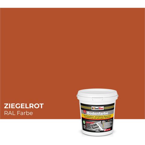 Pintura vial IsolBau para hormigón, color rojo ladrillo, 1,5 kg (1/5)