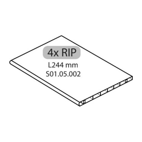 R 4XRIP L244mm ARMADIO SPORCO PULITO RESINA 1 ANTA- 1,0 pz