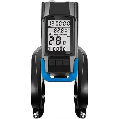 Ordinateur de vélo sans fil GPS 3 en 1 avec compteur de vitesse, éclairage et avertisseur sonore de 120 dB - WELLNGS (1/5)