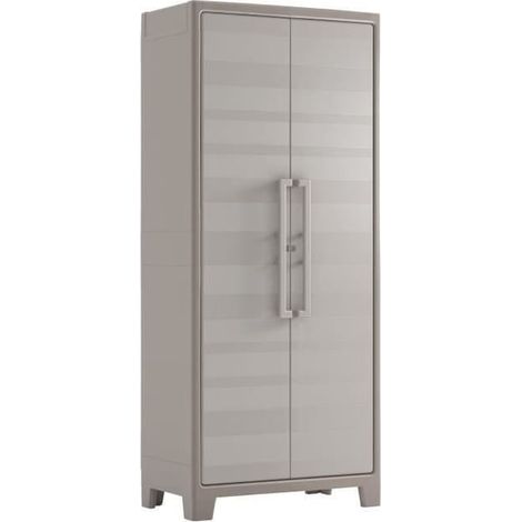 ARMADIO TUTTOPIANI IMPERMEABILE GULLIVER KETER  PPL SABBIA BEIGE 2 ANTE CM 80X44 H.CM 182