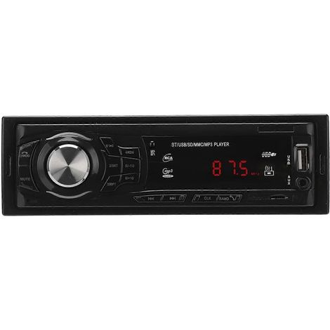 Autoradio mit Bluetooth, MP3-Player, LED-Beleuchtung, Multimedia-Unterstützung, USB-Anschluss und Lenkradfernbedienung