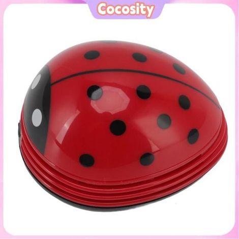 Aspirateur De Bureau - Mini Aspirateur Portatif - Pour Poussiere Et Miettes - 155 G - Rouge - 2 Piles AA (1/5)