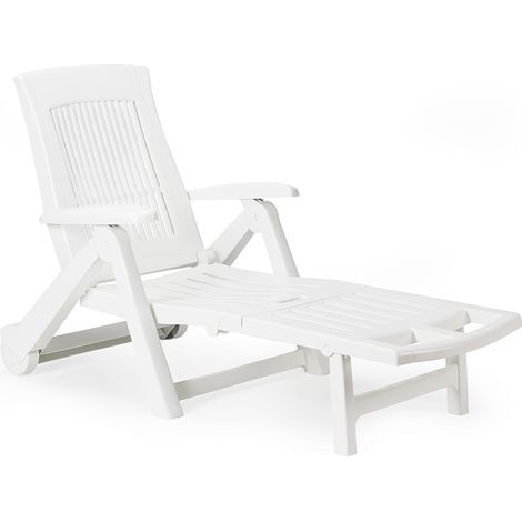 Chaise Pliante Zircone Blanche Pliable, Mobile Et Confortable - Ipae Progarden (1/10)