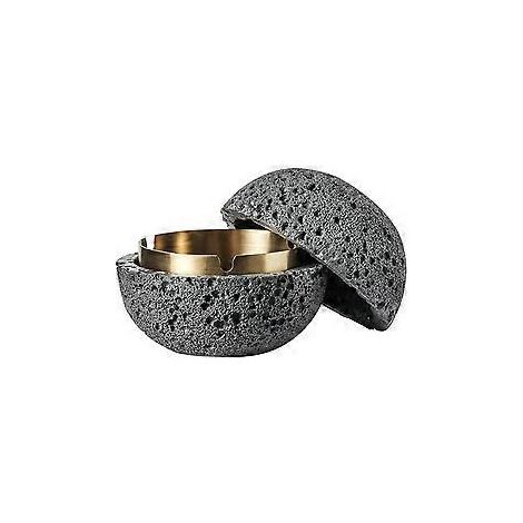 Imitation Planet Aschenbecher, Kreativer Aschenbecher (XH) – 12,5 x 11,2 cm, Gewicht 0,88 kg, Grau