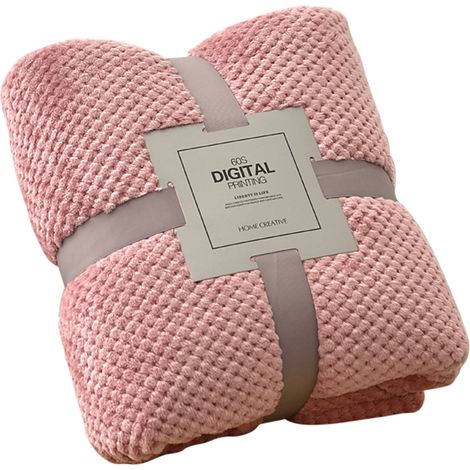 Couverture Hugging - Microfibre Polyester 100 % - 100 x 70 cm - Pour Canapé Lit Chaise - 1 Pièce (1/2)