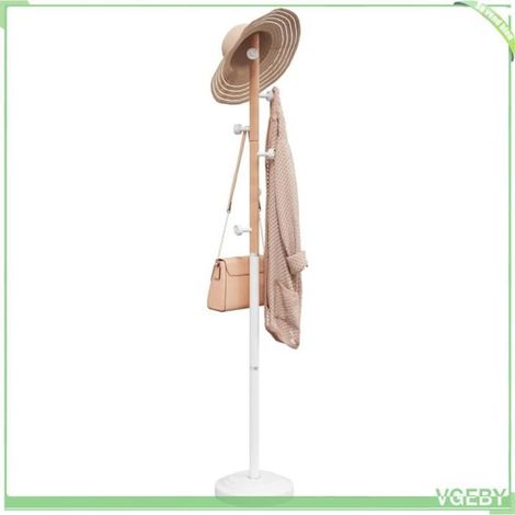 377086 Porte-manteau blanc 177 cm fer enduit de poudre (1/5)