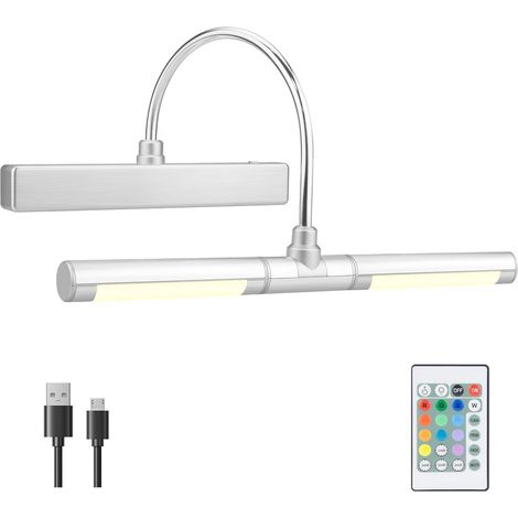 1 Applique Murale LED, Tête Rotative 180°, Télécommande Sans Fil, Minuterie Intégrée, Pour Tableau Et Vitrine (1/5)