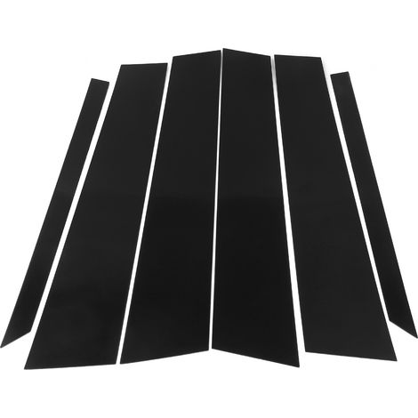 6 garnitures de montants de vitres de porte, noir brillant style 4D, en polycarbonate brillant, de remplacement pour Mercedes-Benz Classe M 2006-2011 W164 (1/5)