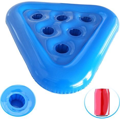 Porte-verre flottant triangulaire pour piscine, support de canette anti-renversement (1/5)
