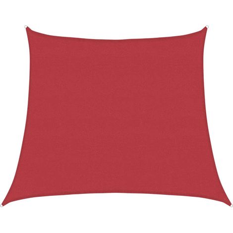 Maison Exclusive - Sonnensegel 160 g/m² Rot 4/5x4 m HDPE