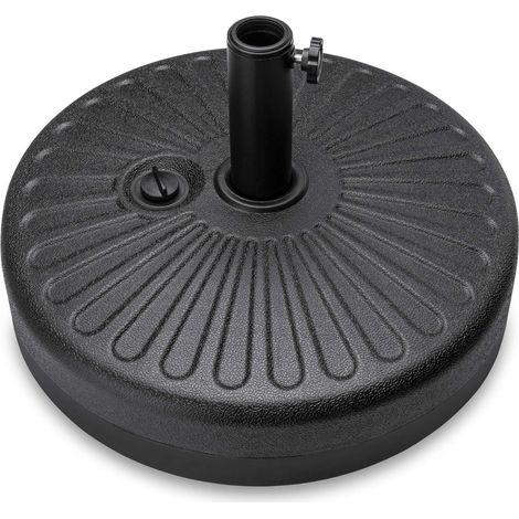 Pied de parasol - Remplissable - 21 L - Compact et stable - Support de parasol - Plastique - Anthracite (1/5)