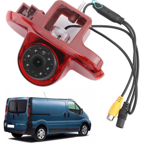 Caméra de recul surélevée intégrée au feu stop pour véhicules compatibles avec Renault Trafic (2001-2014) et Opel/Vaxhall Vivara (1/5)