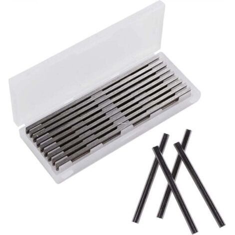 10 Pièces Ensemble de Rabot Electrique Lame, 82mm Raboteuse, pour Rabot Bosch HSS Lame, 82x5.5x1.2mm, pour Rabots Makita, Black & Decker, Bosch, DeWalt et Elu (1/5)