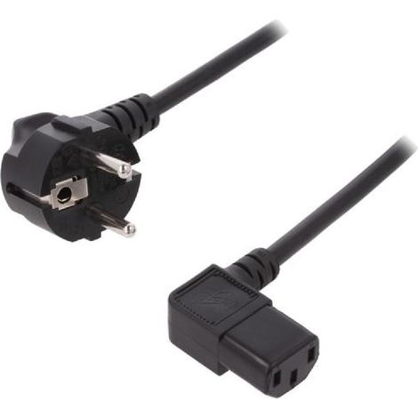 Cable alimentation angulaire vers C13 femelle angle 90