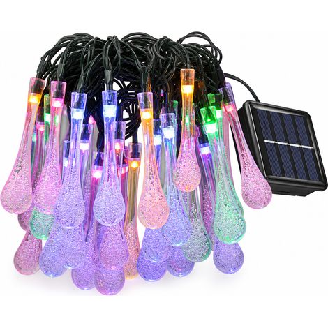Guirlande LED Gouttes Extérieure, 400 LED Blanc Chaud, 8 Modes, Branchement 220 V, Décoration de Noël Jardin (1/5)