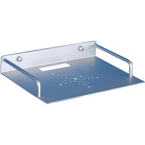 Jiesite Aluminium-Wandhalterung für TV-Decoder, Router-Aufbewahrungsständer, schwarz (große Aluminium-Wandhalterung für Decoder). (1/5)