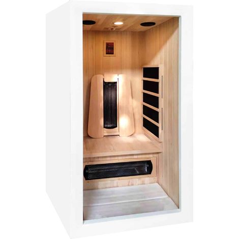 Sauna de infrarrojos Saulo - Francia Sauna - 1 persona - 90 x 90 x 190 cm - Madera de abeto - 1 plaza (1/5)