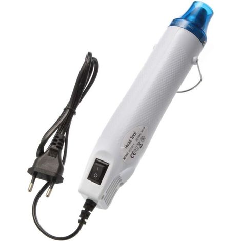 Mini pistola de aire caliente eléctrica de 300 W, mini herramienta de calor para termocontracción, kit de pistola de aire caliente para polvo, pistola de aire caliente DIY para secar pintura, sellos d