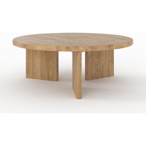 Table basse ronde en bois massif de mindi - GALIA (1/5)